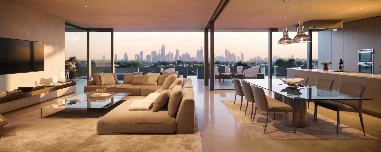 Penthouse je byt umístěný na nejvyšším patře budovy.