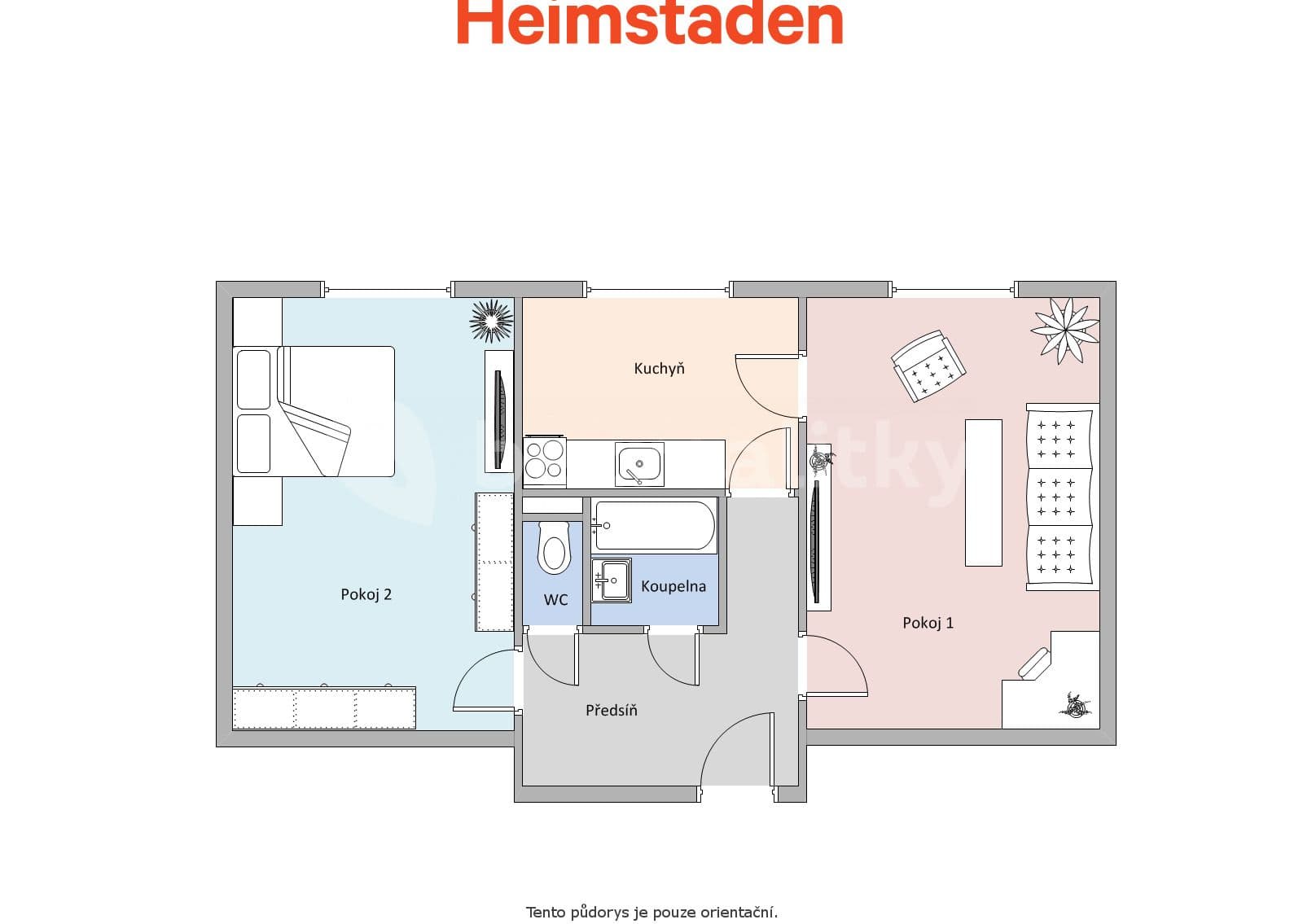 Pronájem bytu 2+1 49 m², Mladé gardy, Havířov, Moravskoslezský kraj