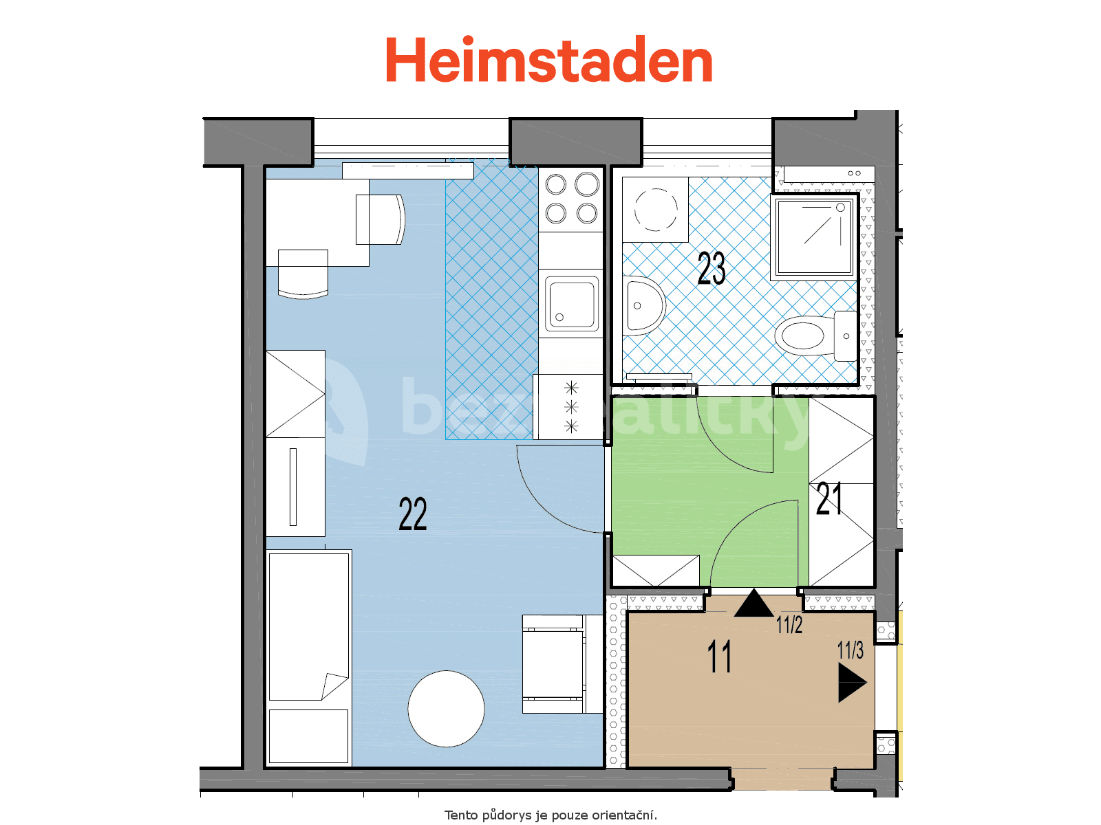 Pronájem bytu 1+kk 29 m², Dr. Glazera, Horní Suchá, Moravskoslezský kraj
