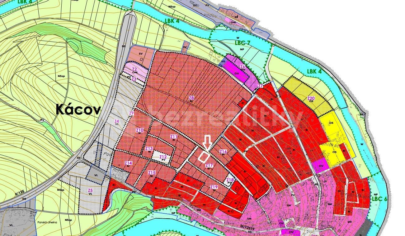 Prodej pozemku 1.423 m², Kácov, Středočeský kraj