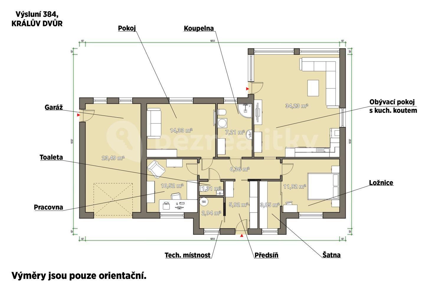 Prodej domu 122 m², pozemek 600 m², Na Vyhlídce, Králův Dvůr, Středočeský kraj