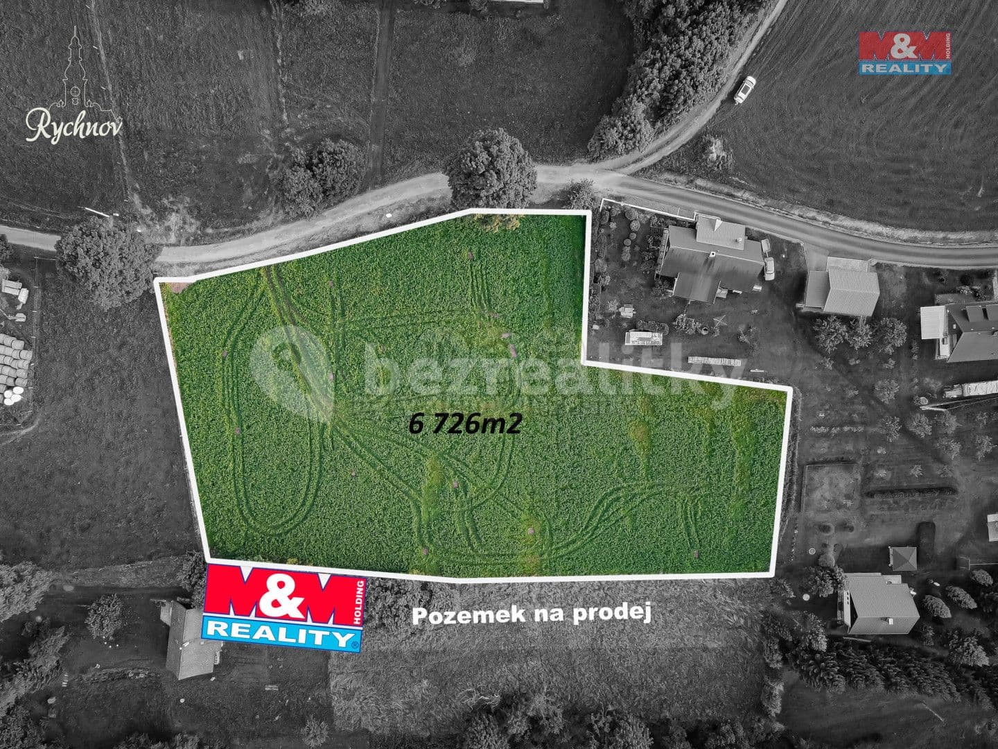 Prodej pozemku 3.520 m², České Petrovice, Pardubický kraj