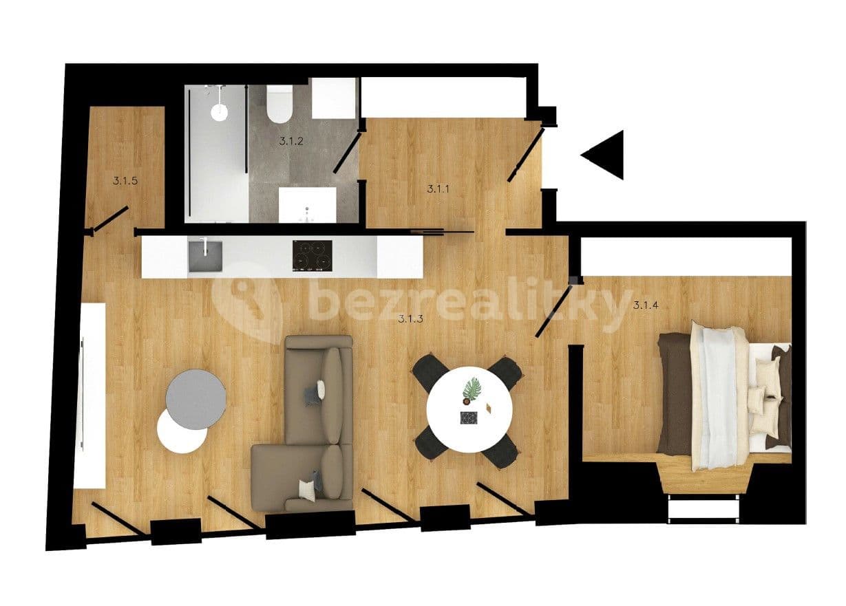 Pronájem bytu  50 m², Soukenická, Praha, Praha