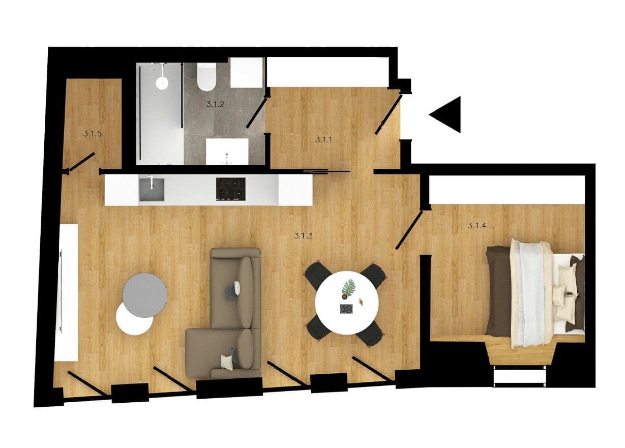 Pronájem bytu  50 m², Soukenická, Praha, Praha