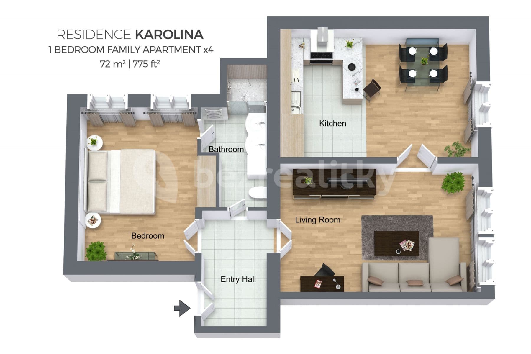 Pronájem bytu  72 m², Karoliny Světlé, Praha, Praha