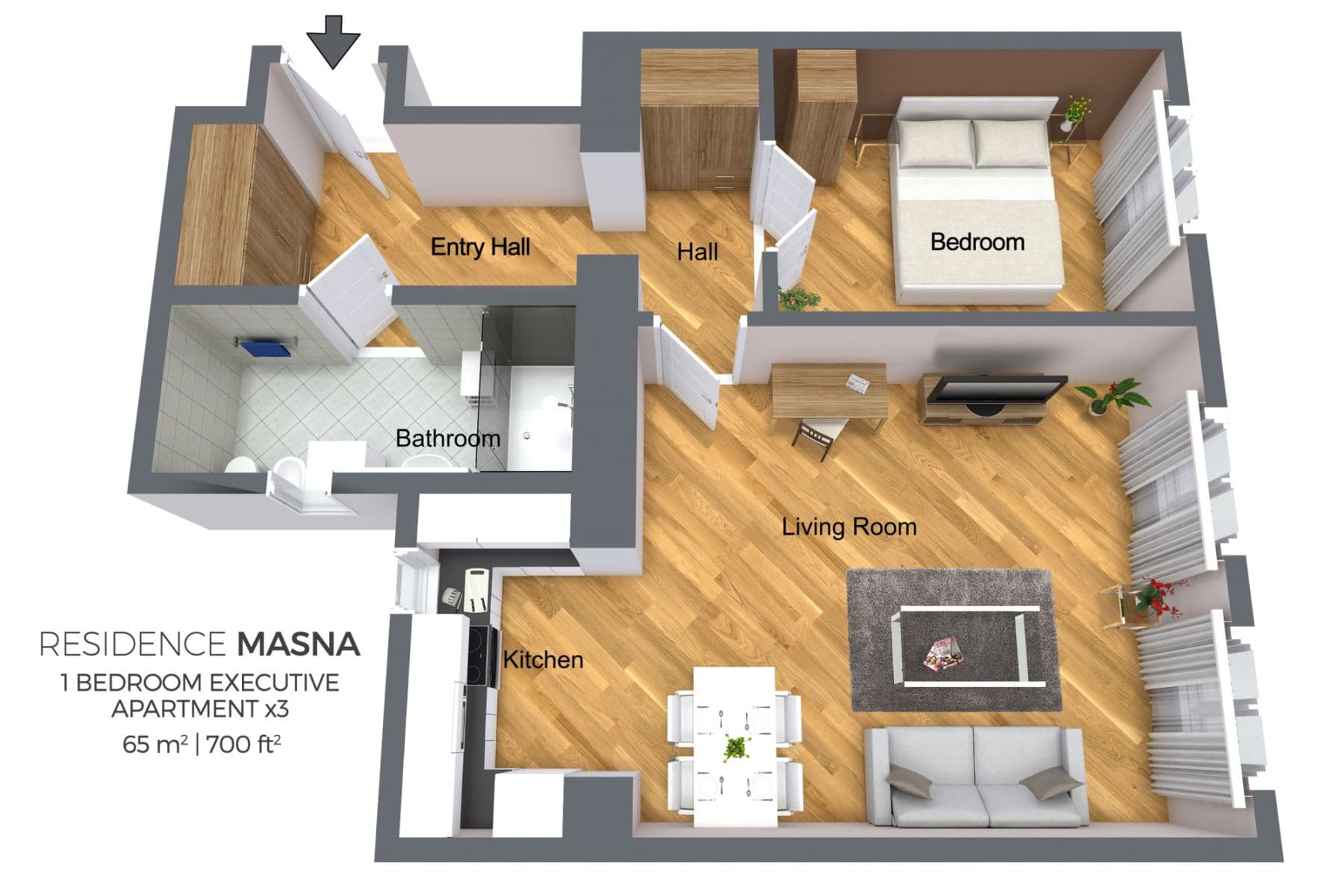 Pronájem bytu  65 m², Masná, Praha, Praha