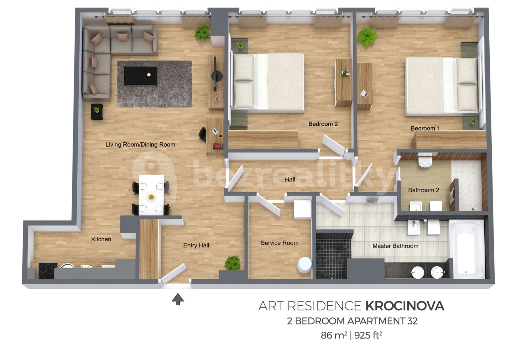 Pronájem bytu  86 m², Krocínova, Praha, Praha