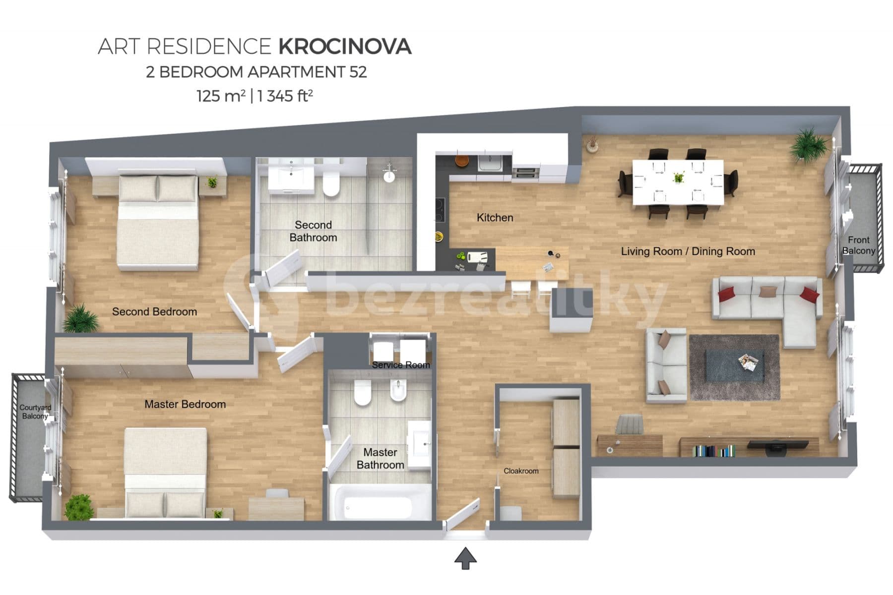 Pronájem bytu  125 m², Krocínova, Praha, Praha