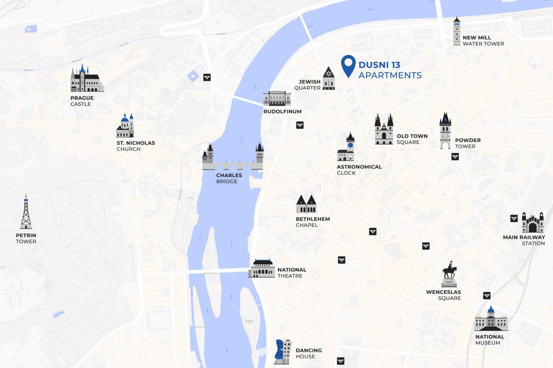 Pronájem bytu  97 m², Dušní, Praha, Praha