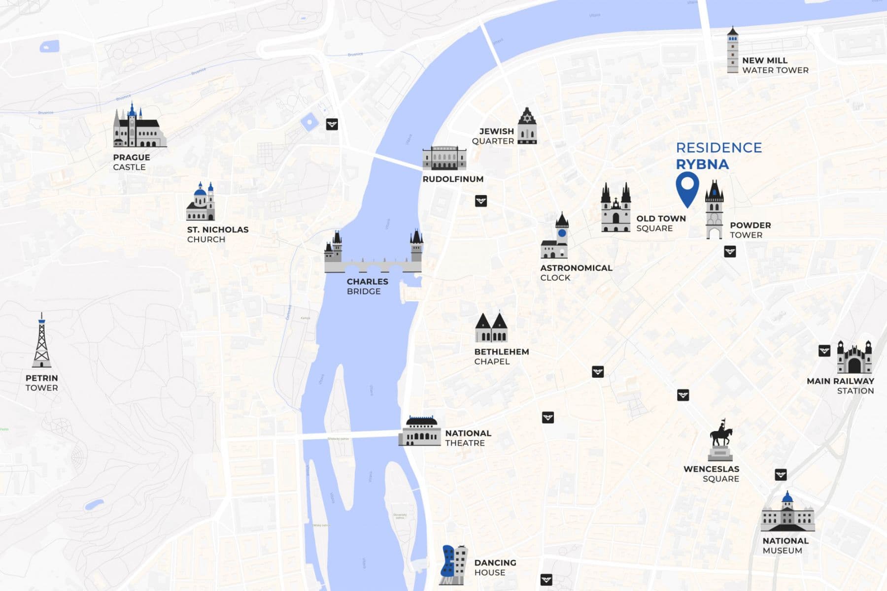 Pronájem bytu  86 m², Rybná, Praha, Praha