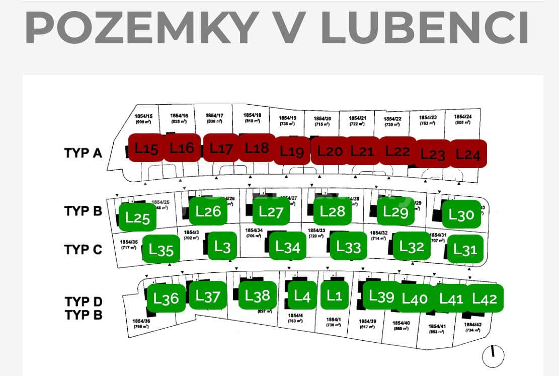 Prodej pozemku 738 m², Lubenec, Ústecký kraj