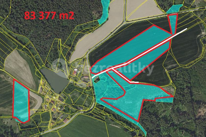 Prodej pozemku 83.377 m², Třebětín, Středočeský kraj