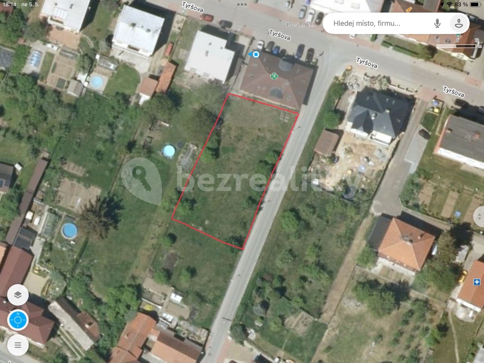 Prodej pozemku 1.065 m², Tyršova, Velká Bíteš, Kraj Vysočina