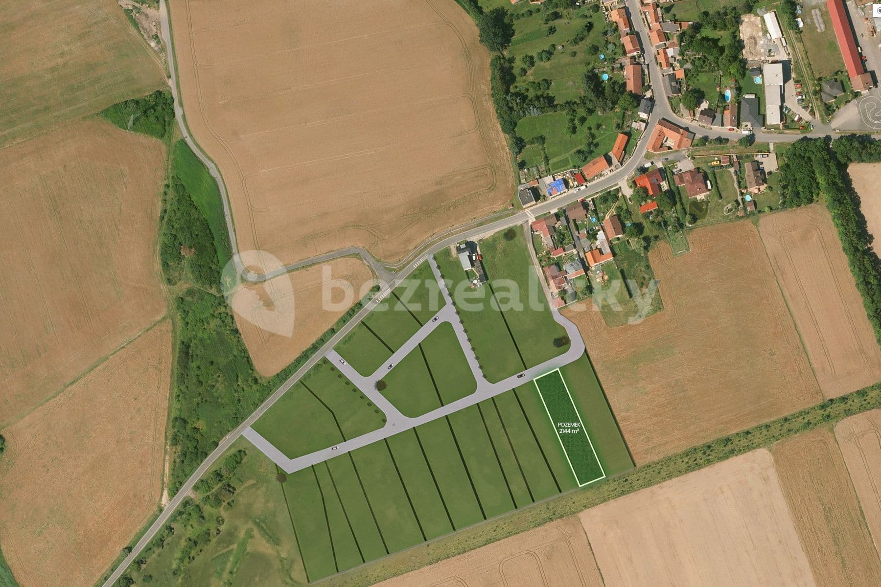 Prodej pozemku 2.144 m², Dolany, Dolany, Středočeský kraj