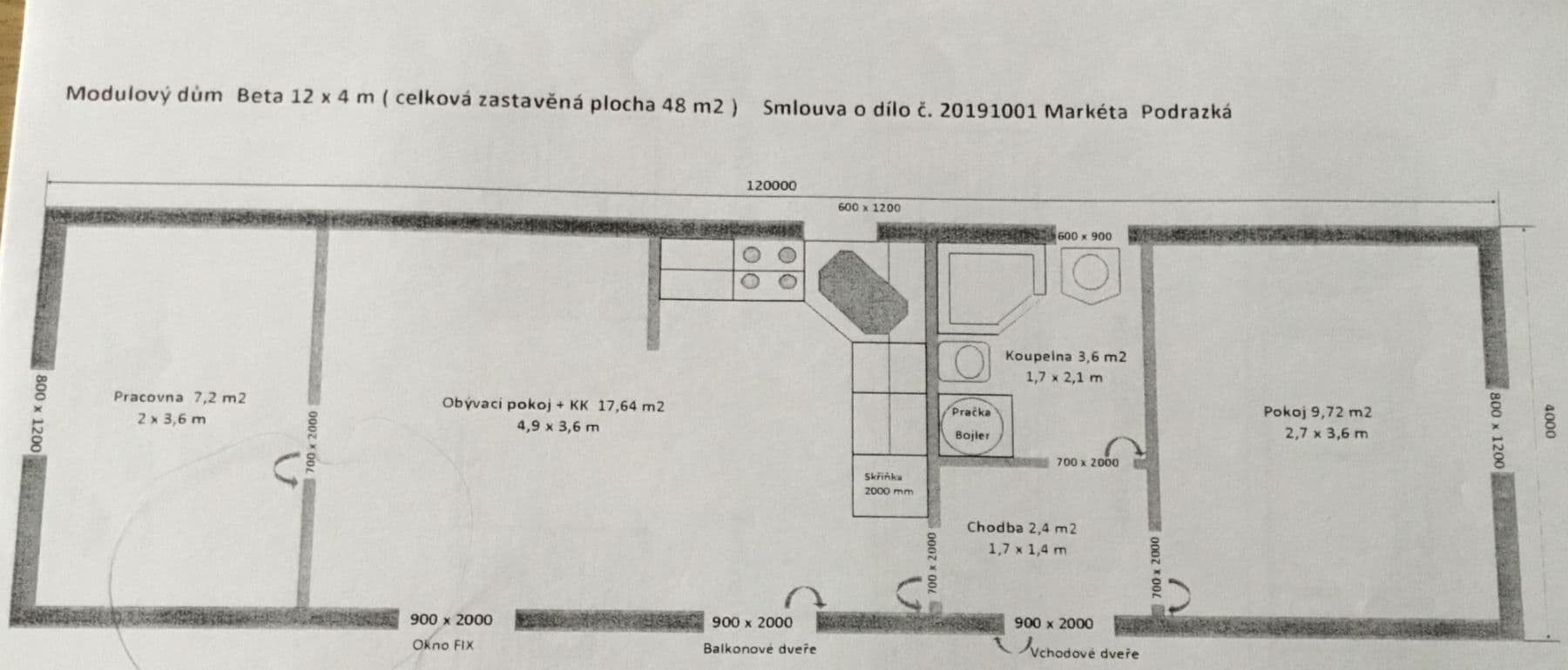 Pronájem bytu  48 m², V Cestách, Šestajovice, Středočeský kraj