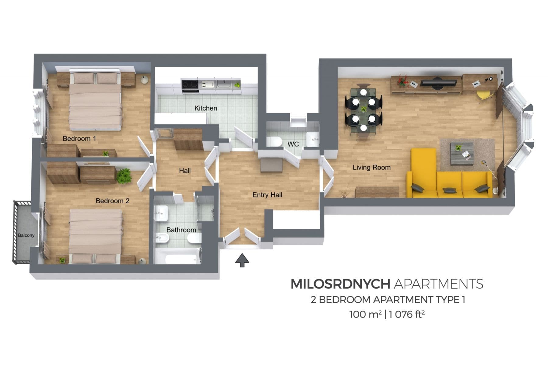 Pronájem bytu  100 m², U Milosrdných, Praha, Praha