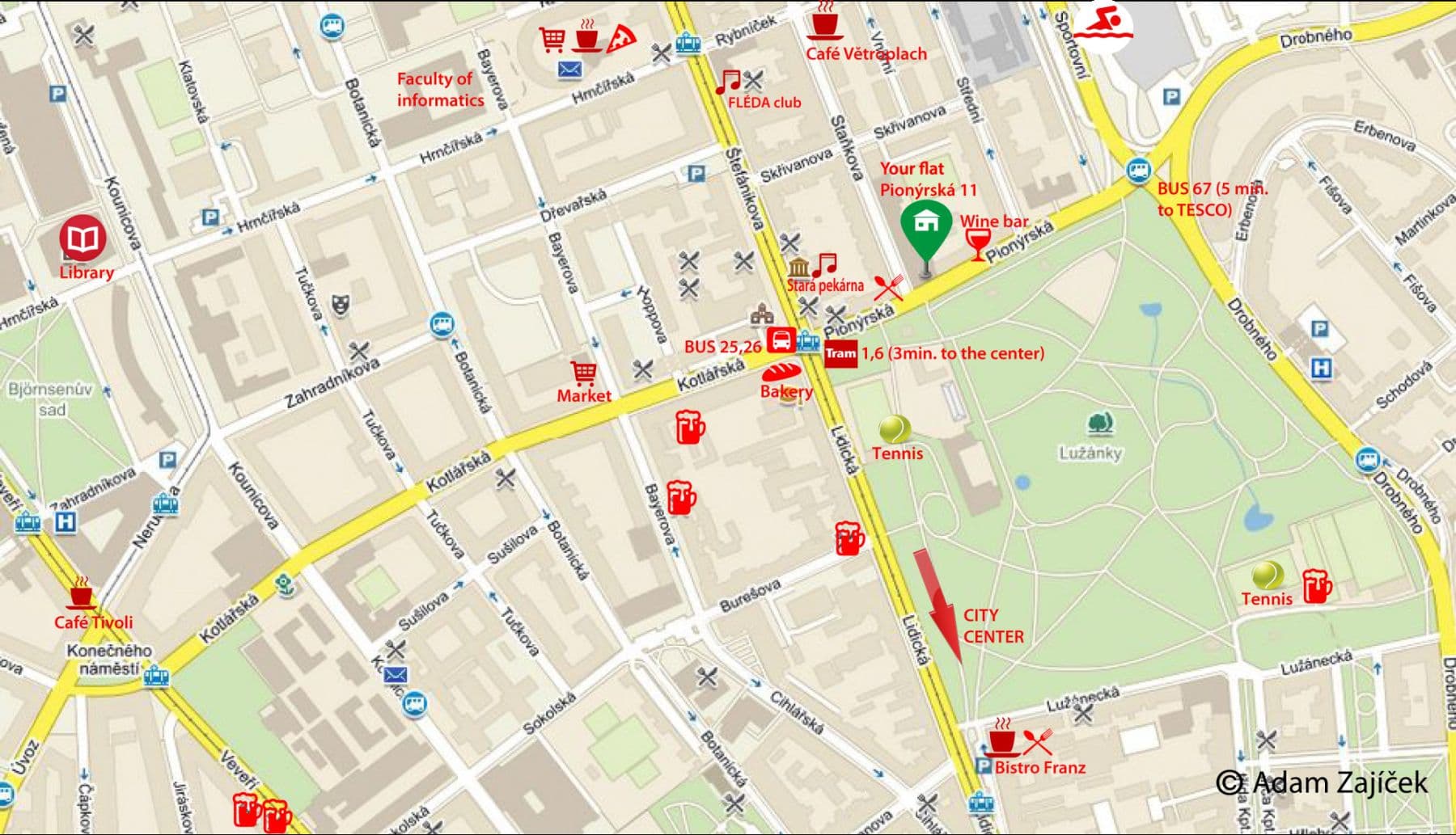 Pronájem bytu  107 m², Pionýrská, Brno, Jihomoravský kraj