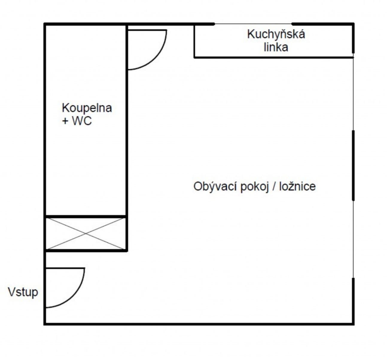 Pronájem bytu  20 m², Lesní, Mariánské Lázně, Karlovarský kraj