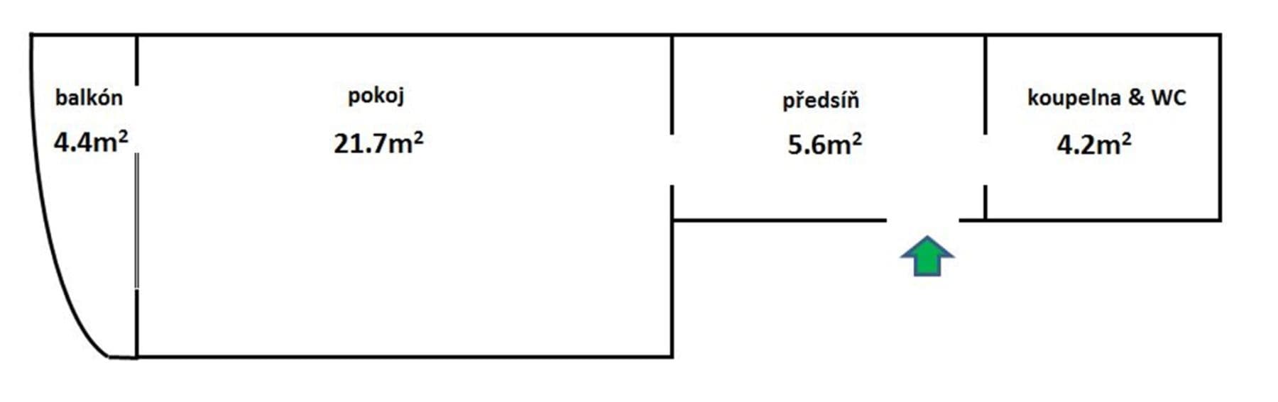 Pronájem bytu  36 m², nábřeží Závodu míru, Pardubice, Pardubický kraj