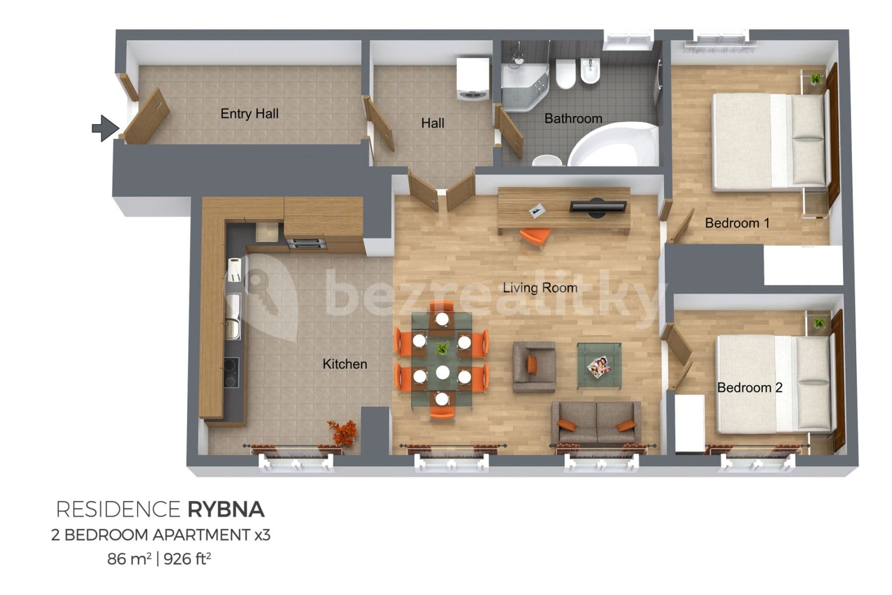 Pronájem bytu  86 m², Rybná, Praha, Praha