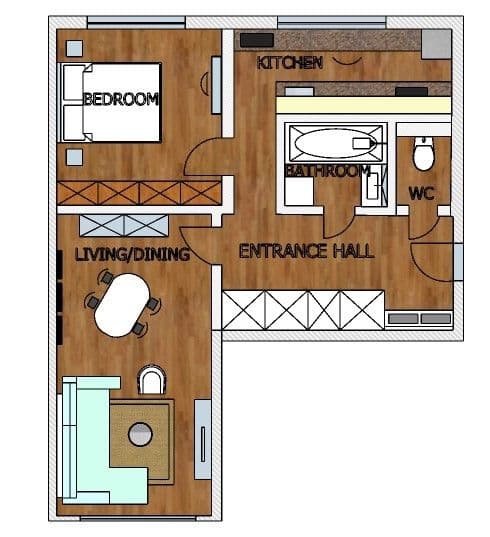 Pronájem bytu  55 m², Křenova, Praha, Praha
