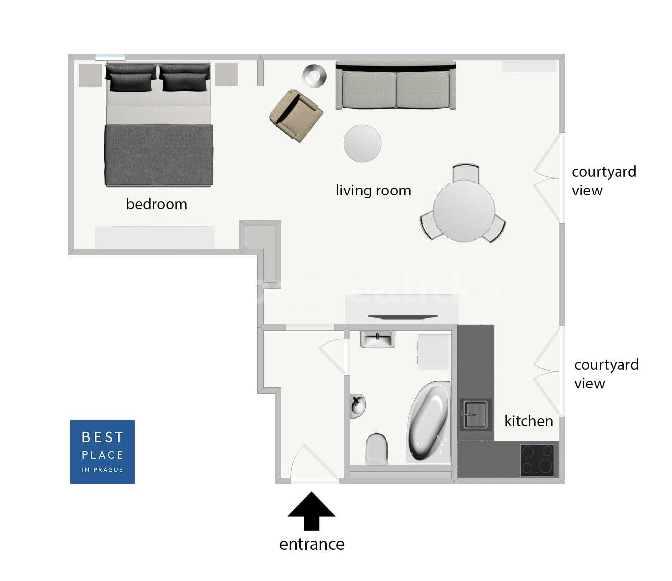 Pronájem bytu  35 m², Na Okraji, Praha, Praha