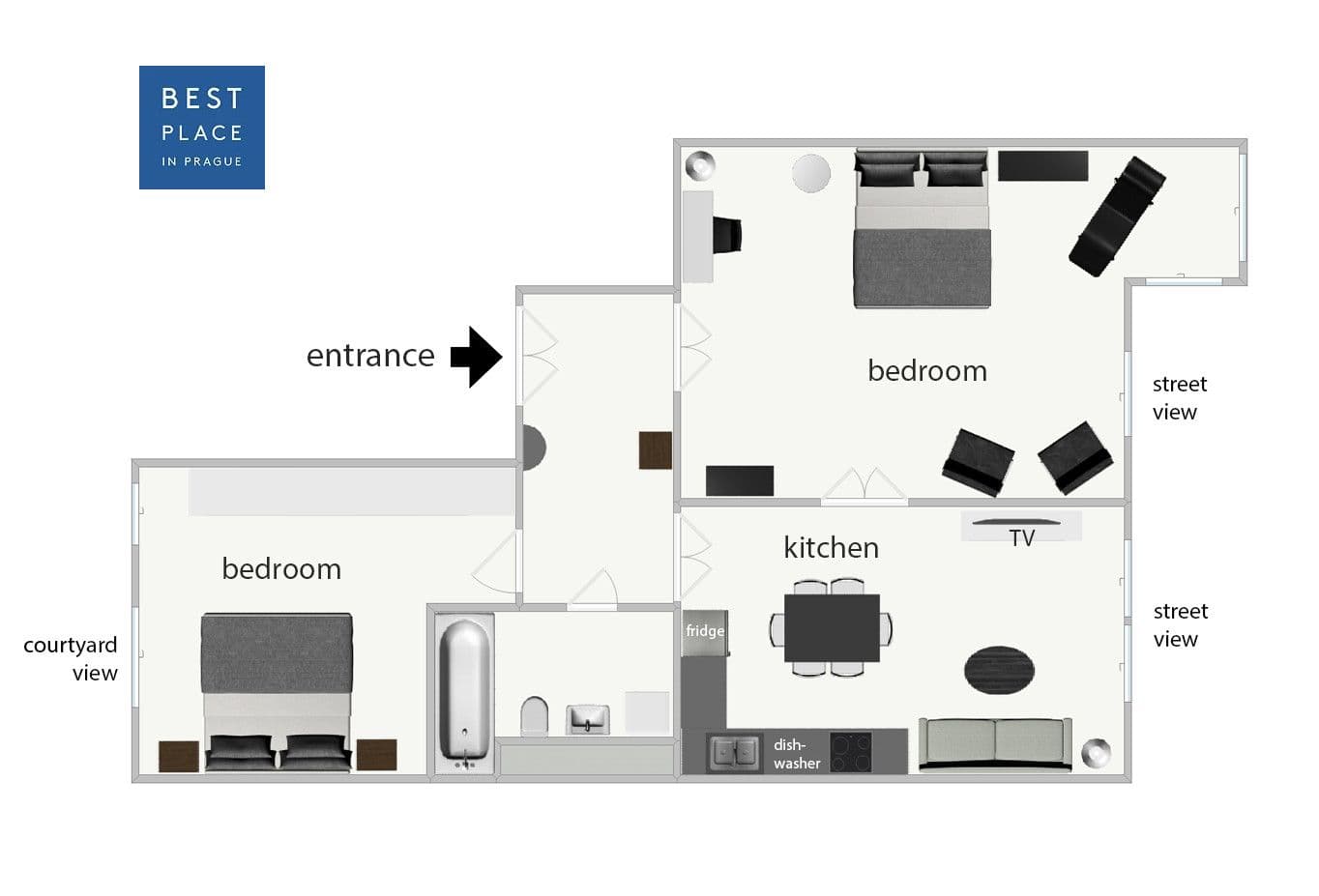 Pronájem bytu  80 m², Masarykovo nábřeží, Praha, Praha