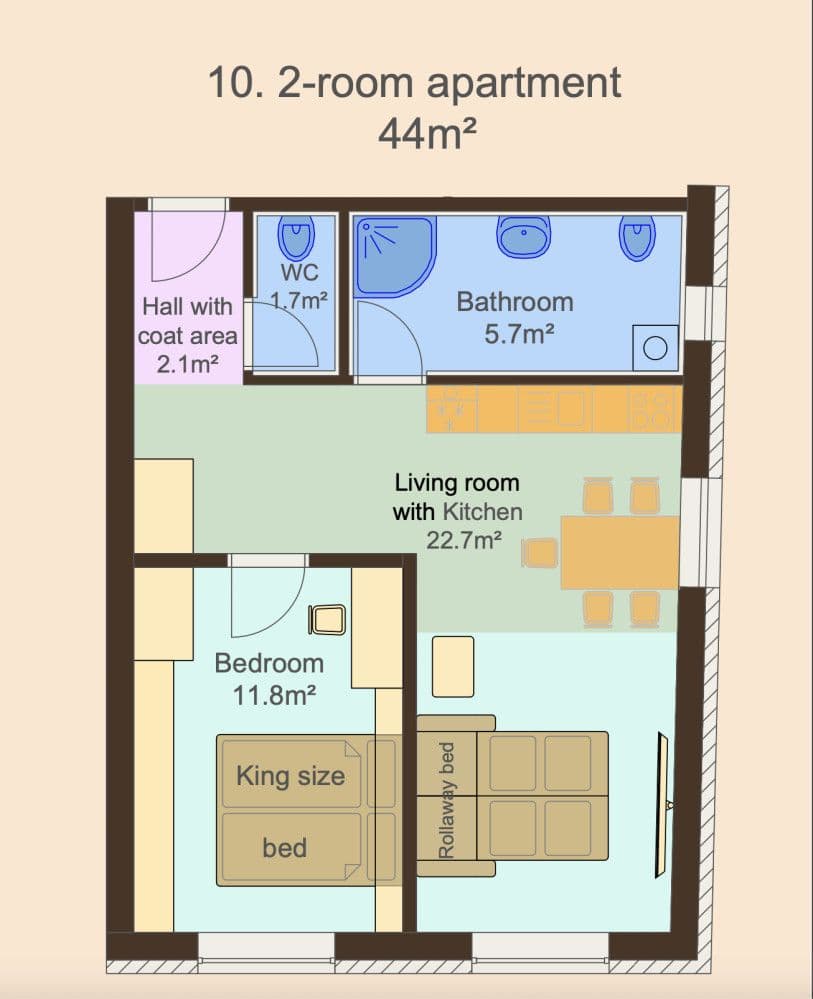 Pronájem bytu  44 m², Zbraslavská, Praha, Praha