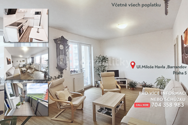 Pronájem bytu 1+kk 37 m², Miloše Havla, Hlavní město Praha