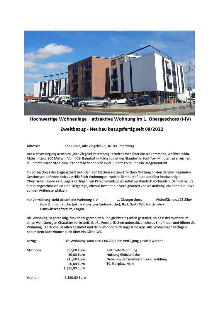 Pronájem bytu 2+1 79 m², Petersberg, Hessen Pronájem bytu 2+1 79 m², Petersberg, Hessen