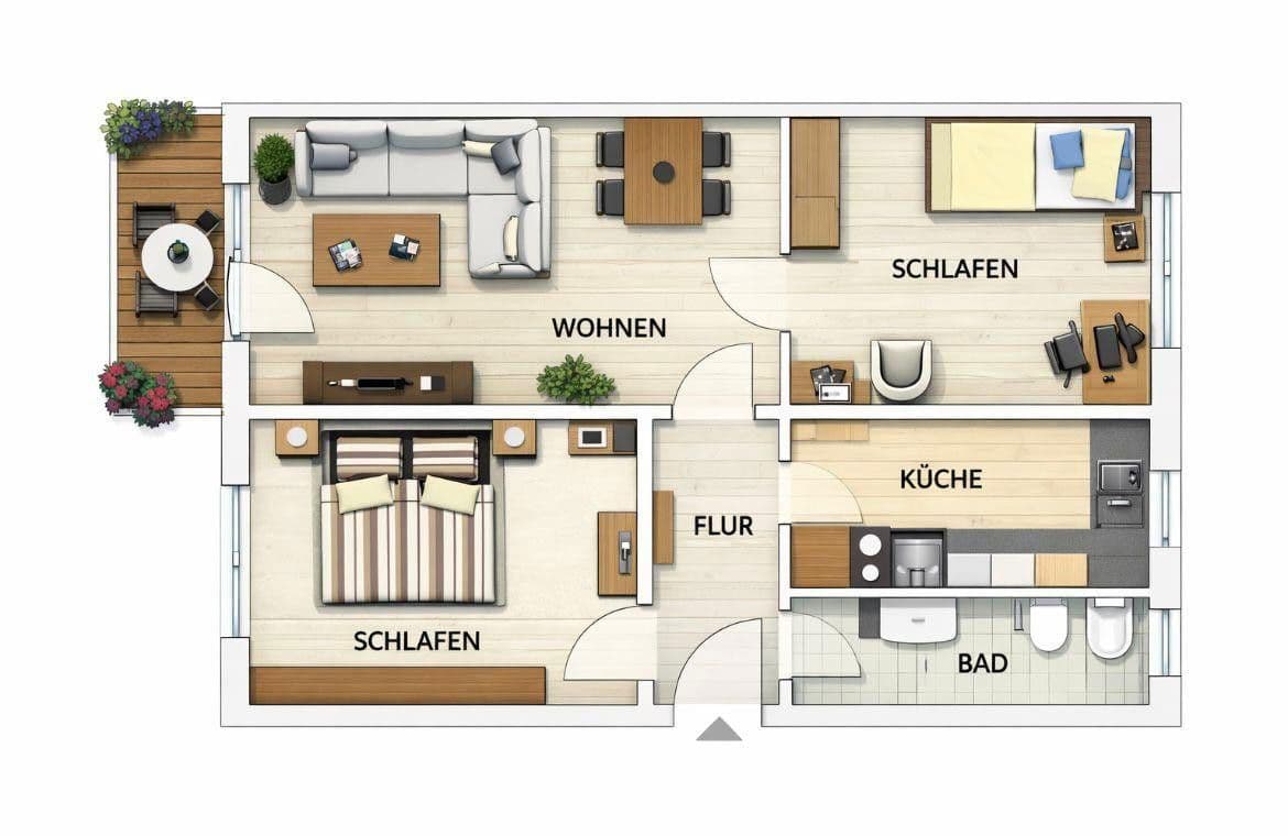 Pronájem bytu 3+1 66 m², Dresden, Sasko Pronájem bytu 3+1 66 m², Dresden, Sasko