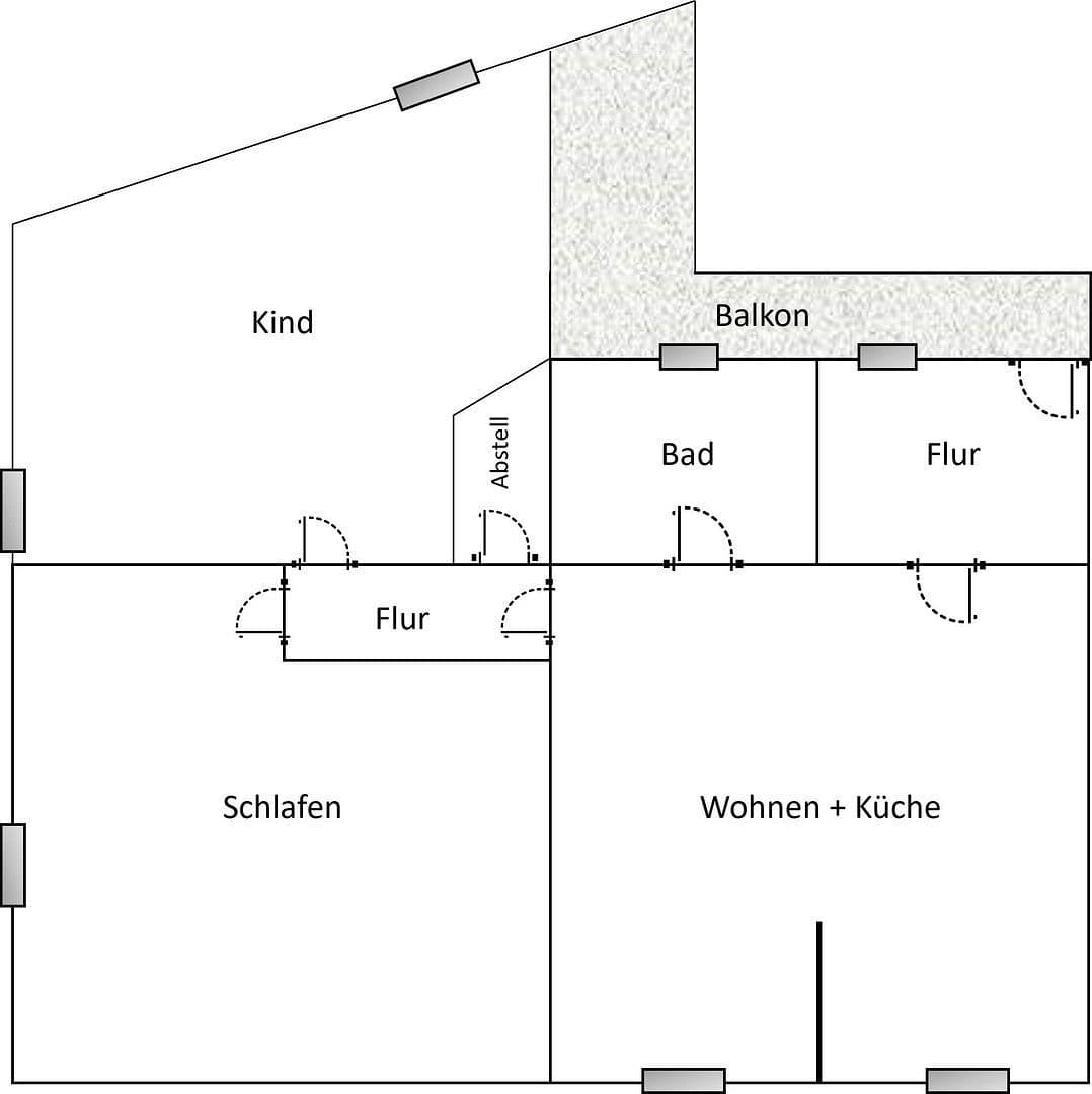 Pronájem bytu 3+1 79 m², Bergstraße 56, Apolda, Durynsko Pronájem bytu 3+1 79 m², Bergstraße 56, Apolda, Durynsko