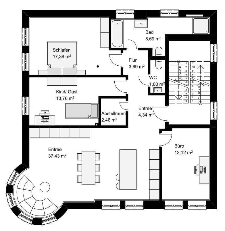 Pronájem bytu 4+1 102 m², Am Stadtberg 10, Dillingen an der Donau, Bavorsko Pronájem bytu 4+1 102 m², Am Stadtberg 10, Dillingen an der Donau, Bavorsko