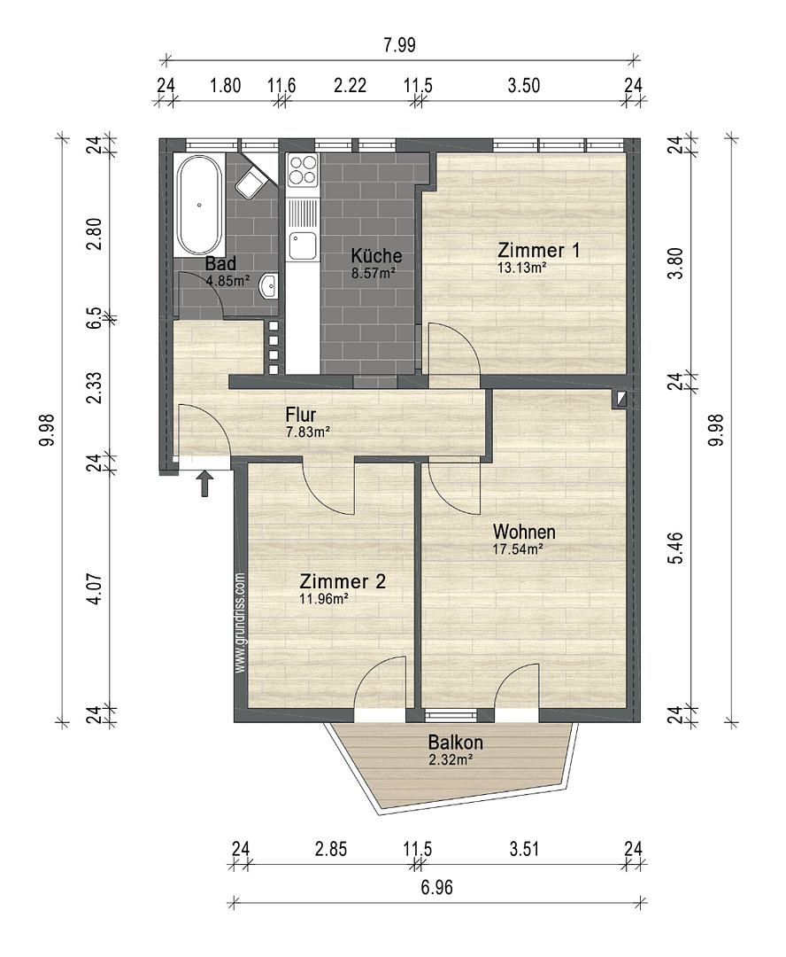 Prodej bytu 3+1 67 m², Bremen, Bremen Prodej bytu 3+1 67 m², Bremen, Bremen