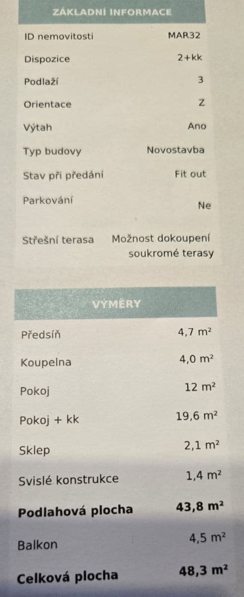 Prodej bytu 2+kk 44 m², Maroldova, Praha, Praha Prodej bytu 2+kk 44 m², Maroldova, Praha, Praha