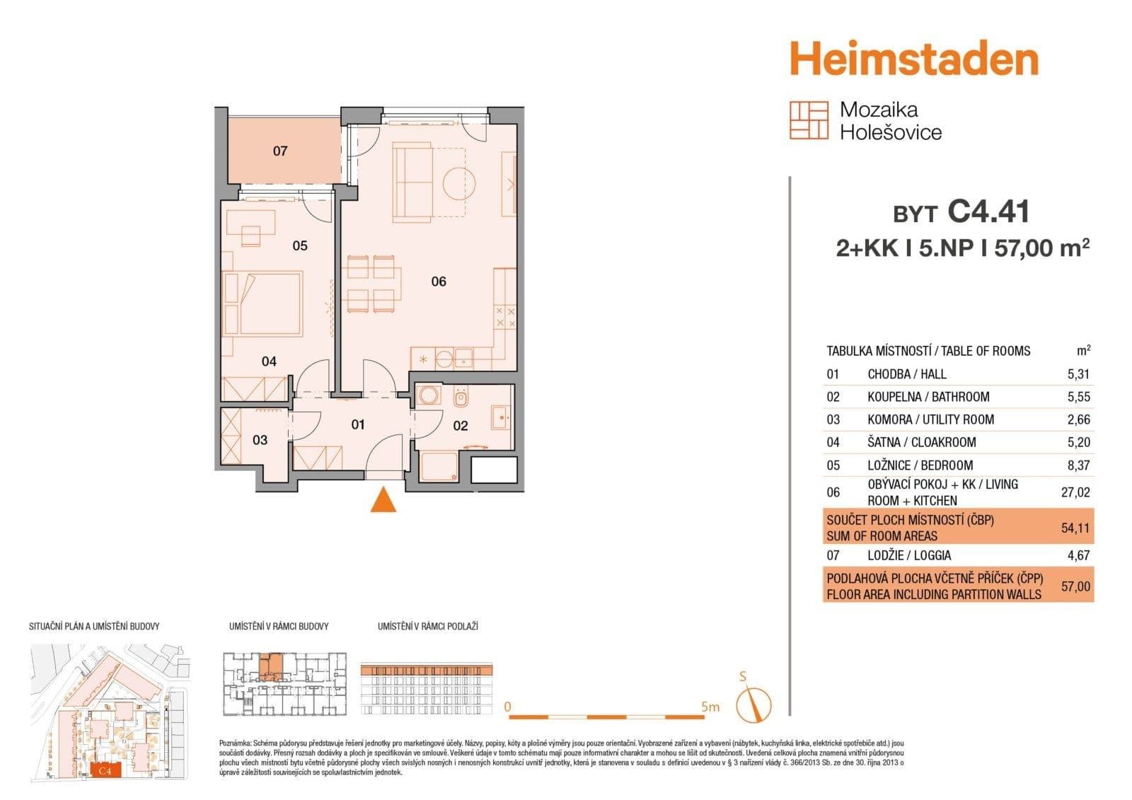 Pronájem bytu 2+kk 57 m², Vrbenského, Praha, Praha Pronájem bytu 2+kk 57 m², Vrbenského, Praha, Praha