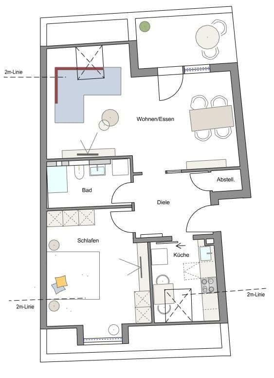 Pronájem bytu 2+1 59 m², Jaupstr. 1-13, Darmstadt, Hessen Pronájem bytu 2+1 59 m², Jaupstr. 1-13, Darmstadt, Hessen