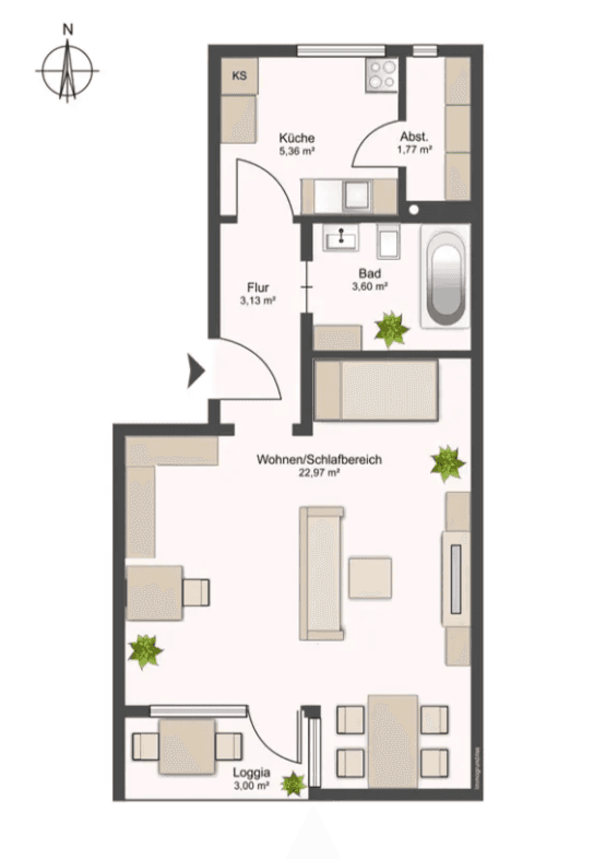Prodej bytu 1+1 40 m², Albrecht-Dürer-Str., München, Bavorsko Prodej bytu 1+1 40 m², Albrecht-Dürer-Str., München, Bavorsko