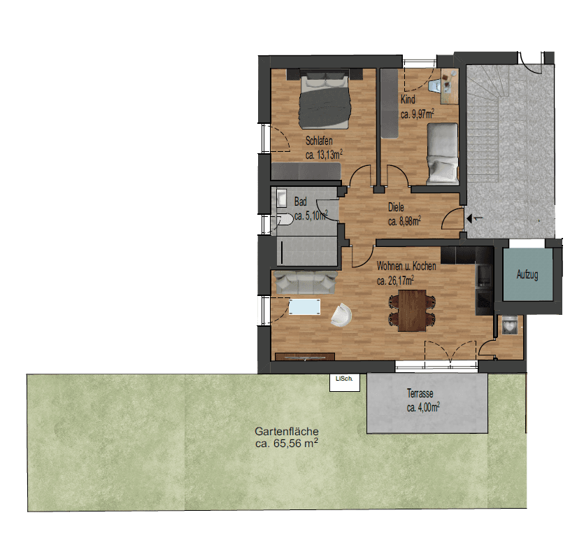Pronájem bytu 3+1 65 m², Bozener Str. 8, Regensburg, Bavorsko Pronájem bytu 3+1 65 m², Bozener Str. 8, Regensburg, Bavorsko