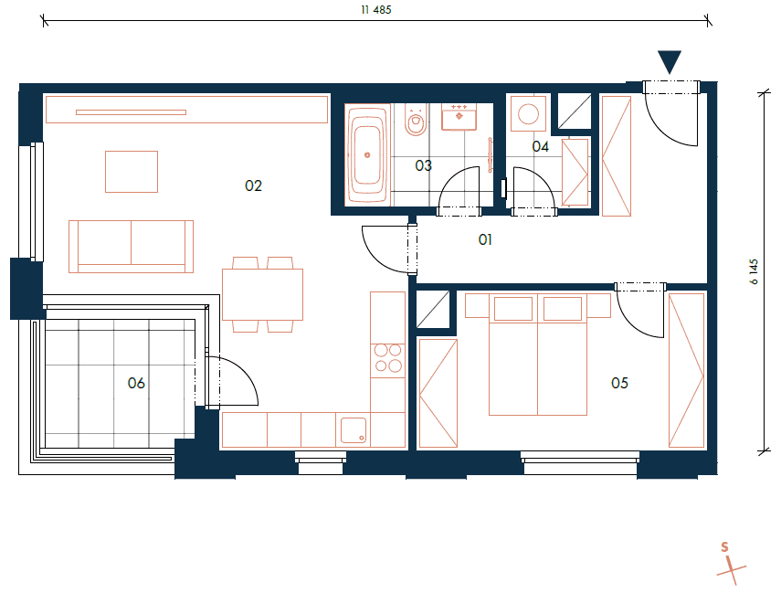 Pronájem bytu 2+kk 62 m², Závišova, Praha, Praha Pronájem bytu 2+kk 62 m², Závišova, Praha, Praha