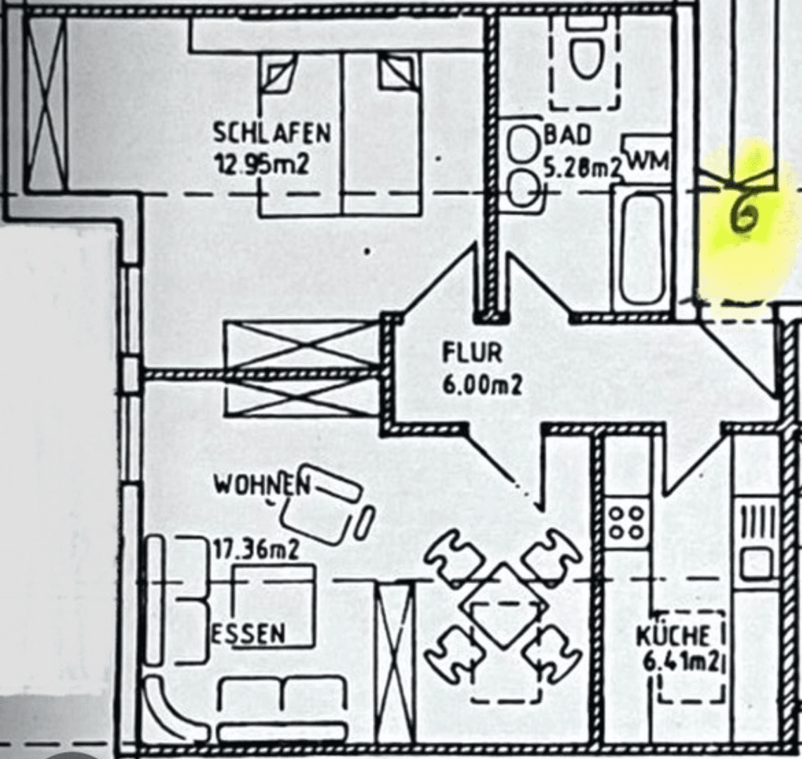 Pronájem bytu 2+1 47 m², Alte Nürnberger Str. 56, Regensburg, Bavorsko Pronájem bytu 2+1 47 m², Alte Nürnberger Str. 56, Regensburg, Bavorsko