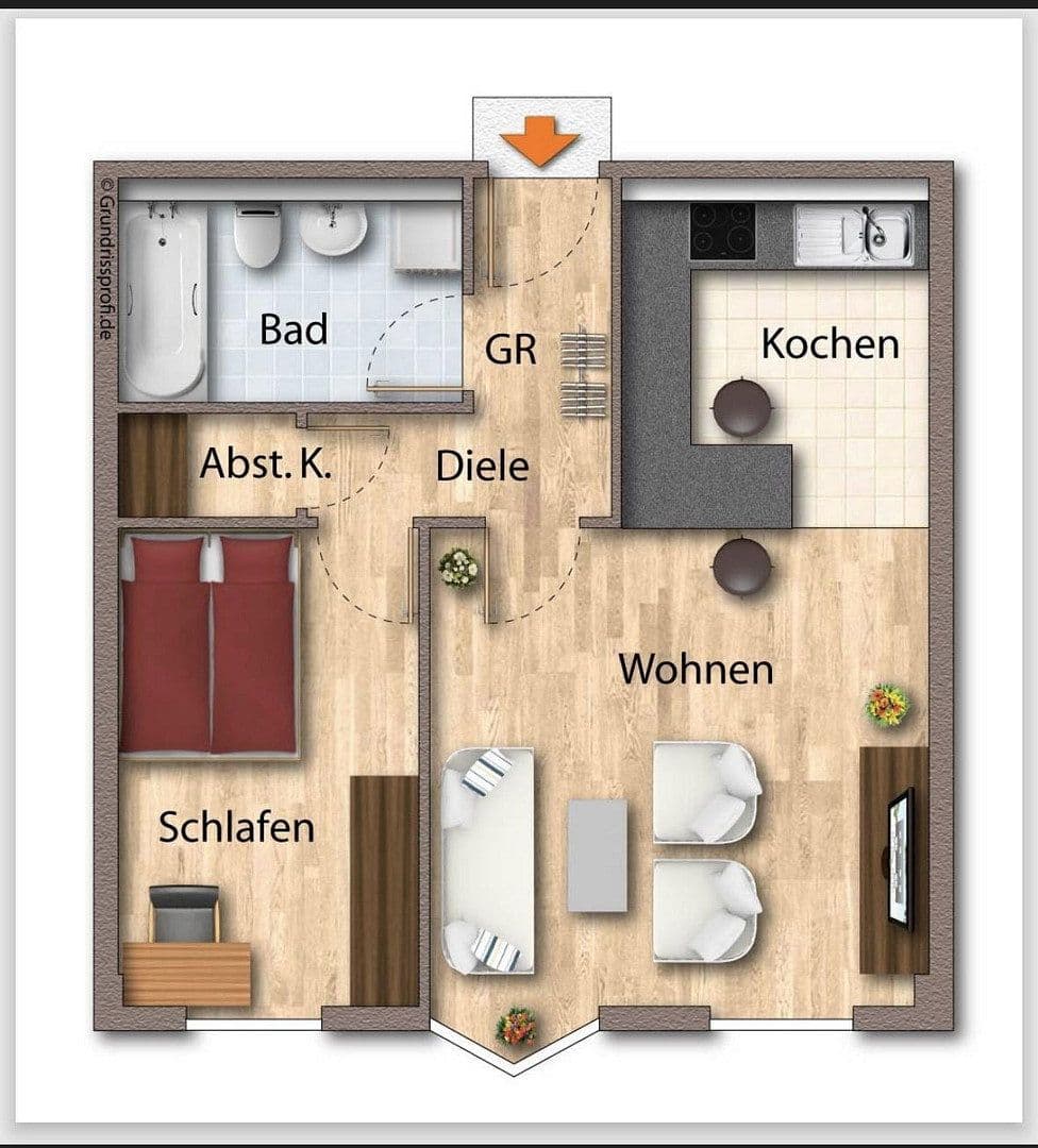 Pronájem bytu 2+1 53 m², Hartigstr. 1, Dresden, Sasko Pronájem bytu 2+1 53 m², Hartigstr. 1, Dresden, Sasko