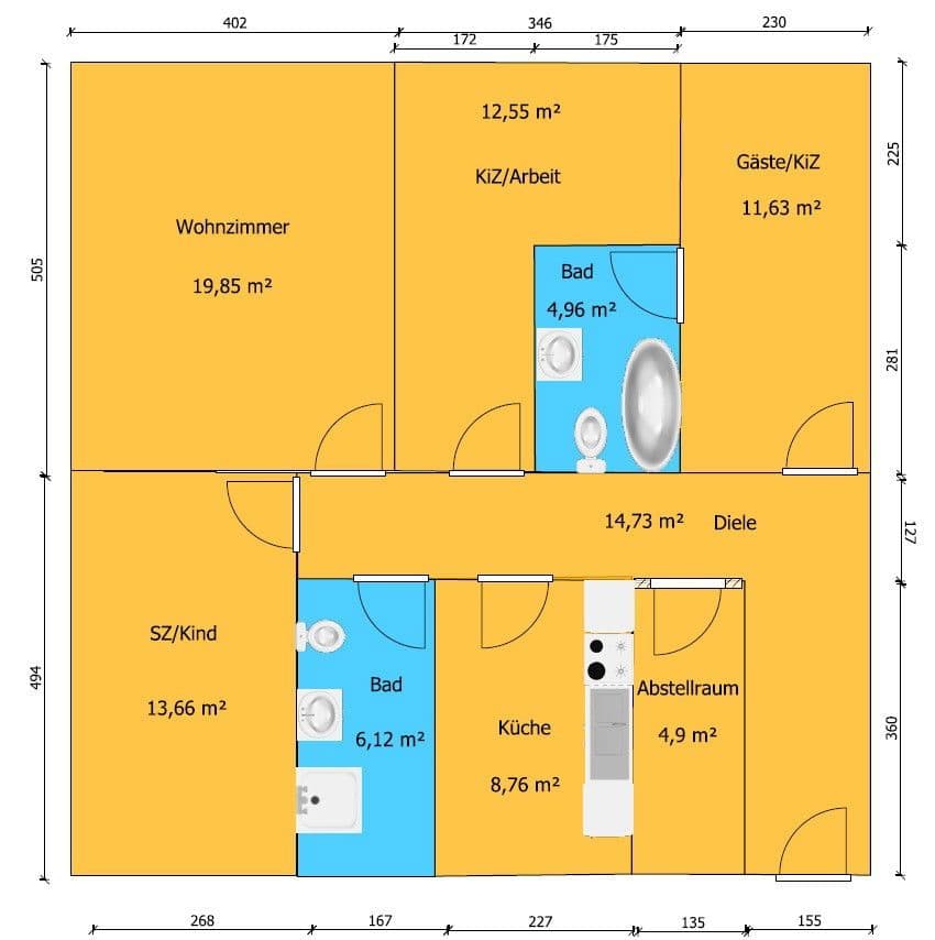 Pronájem bytu 3+1 80 m², Kreisigstraße 40, Cvikov, Sasko Pronájem bytu 3+1 80 m², Kreisigstraße 40, Cvikov, Sasko