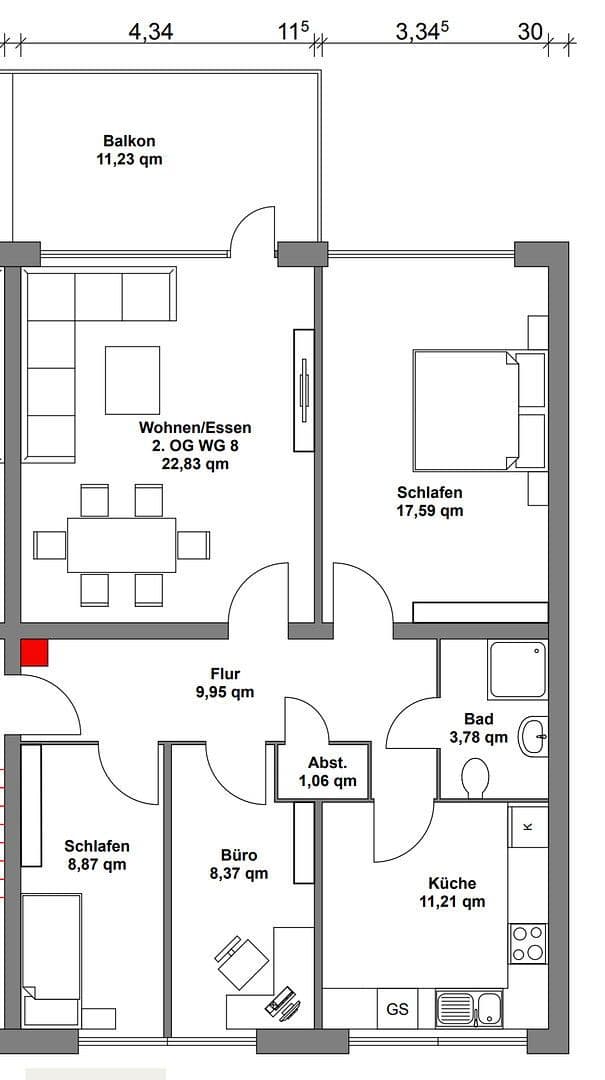 Pronájem bytu 4+1 86 m², Sorthmannweg 9, Hamburg, Hamburg Pronájem bytu 4+1 86 m², Sorthmannweg 9, Hamburg, Hamburg