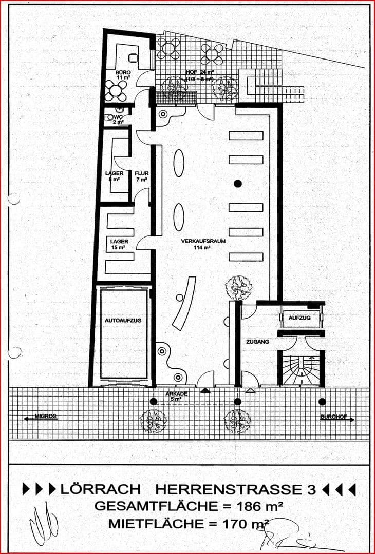 Pronájem nebytového prostoru 186 m², Lörrach, Bádensko-Württembersko Pronájem nebytového prostoru 186 m², Lörrach, Bádensko-Württembersko
