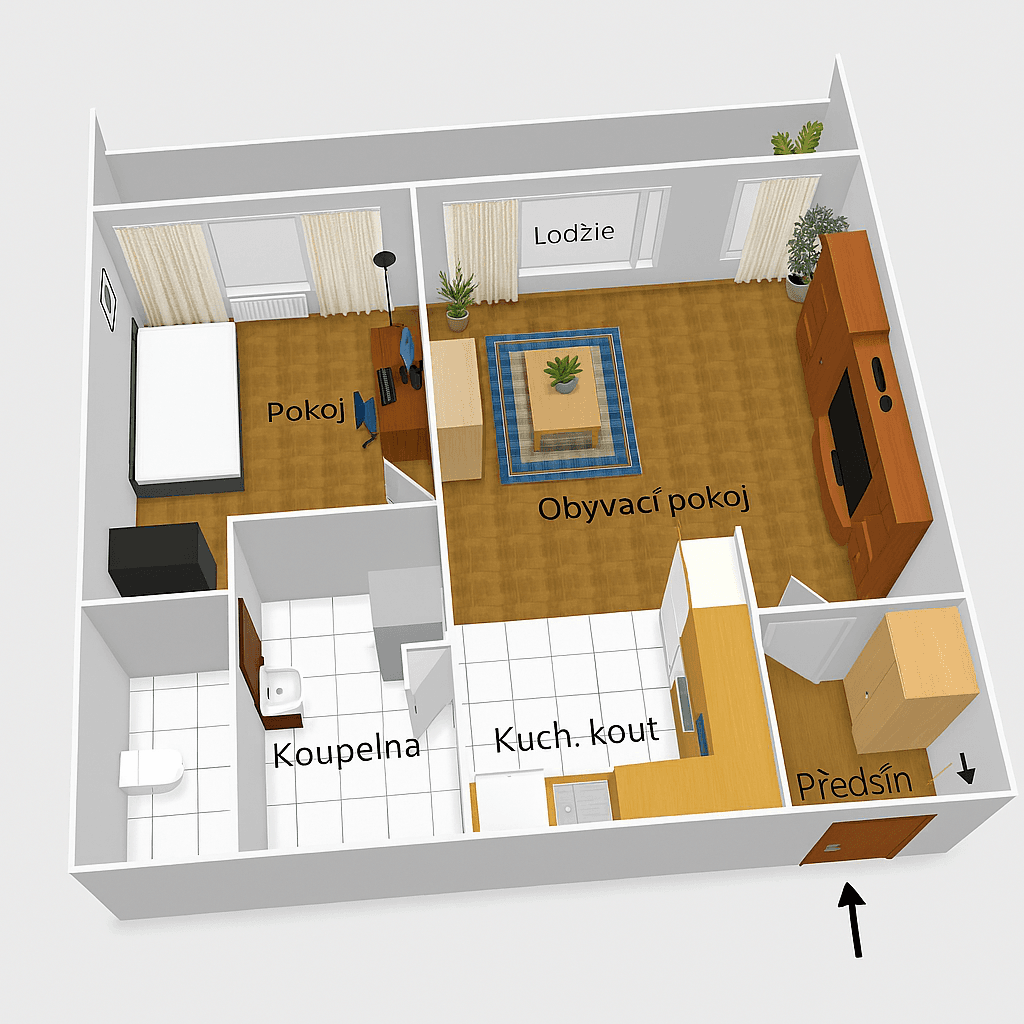 Pronájem bytu 2+kk 36 m², Horáčkova, Praha, Praha Pronájem bytu 2+kk 36 m², Horáčkova, Praha, Praha