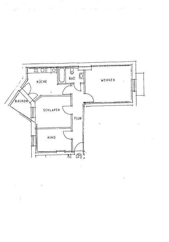Pronájem bytu 3+1 69 m², Magdeburg, Sasko-Anhaltsko Pronájem bytu 3+1 69 m², Magdeburg, Sasko-Anhaltsko