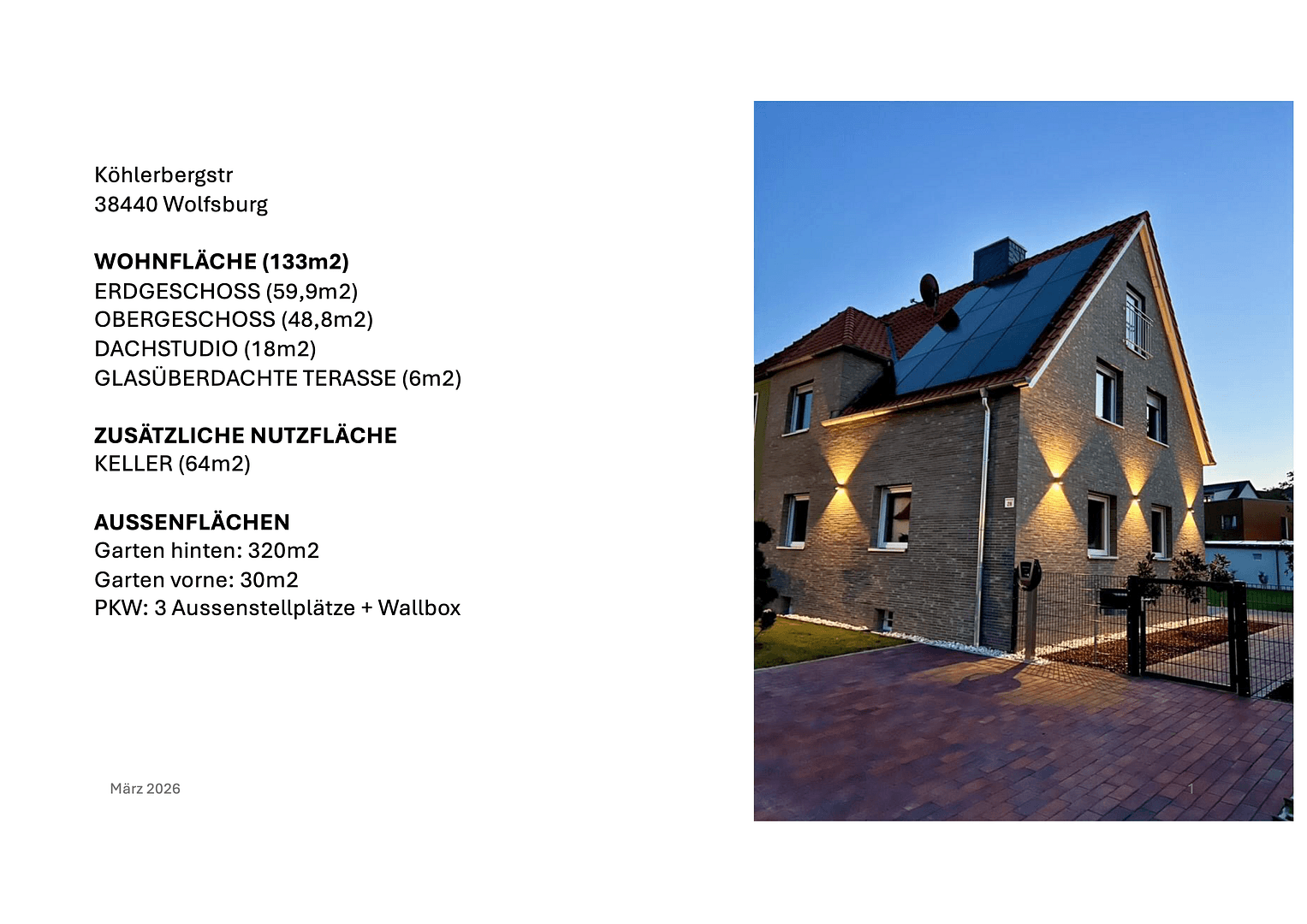 Pronájem domu 133 m², pozemek 591 m², Wolfsburg, Dolní Sasko Pronájem domu 133 m², pozemek 591 m², Wolfsburg, Dolní Sasko