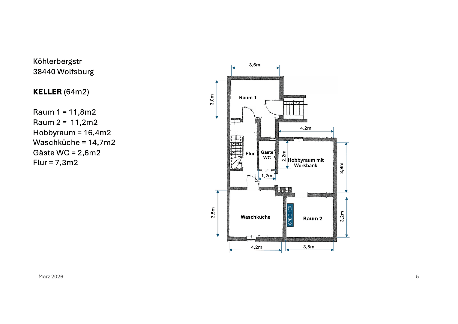 Pronájem domu 133 m², pozemek 591 m², Wolfsburg, Dolní Sasko Pronájem domu 133 m², pozemek 591 m², Wolfsburg, Dolní Sasko
