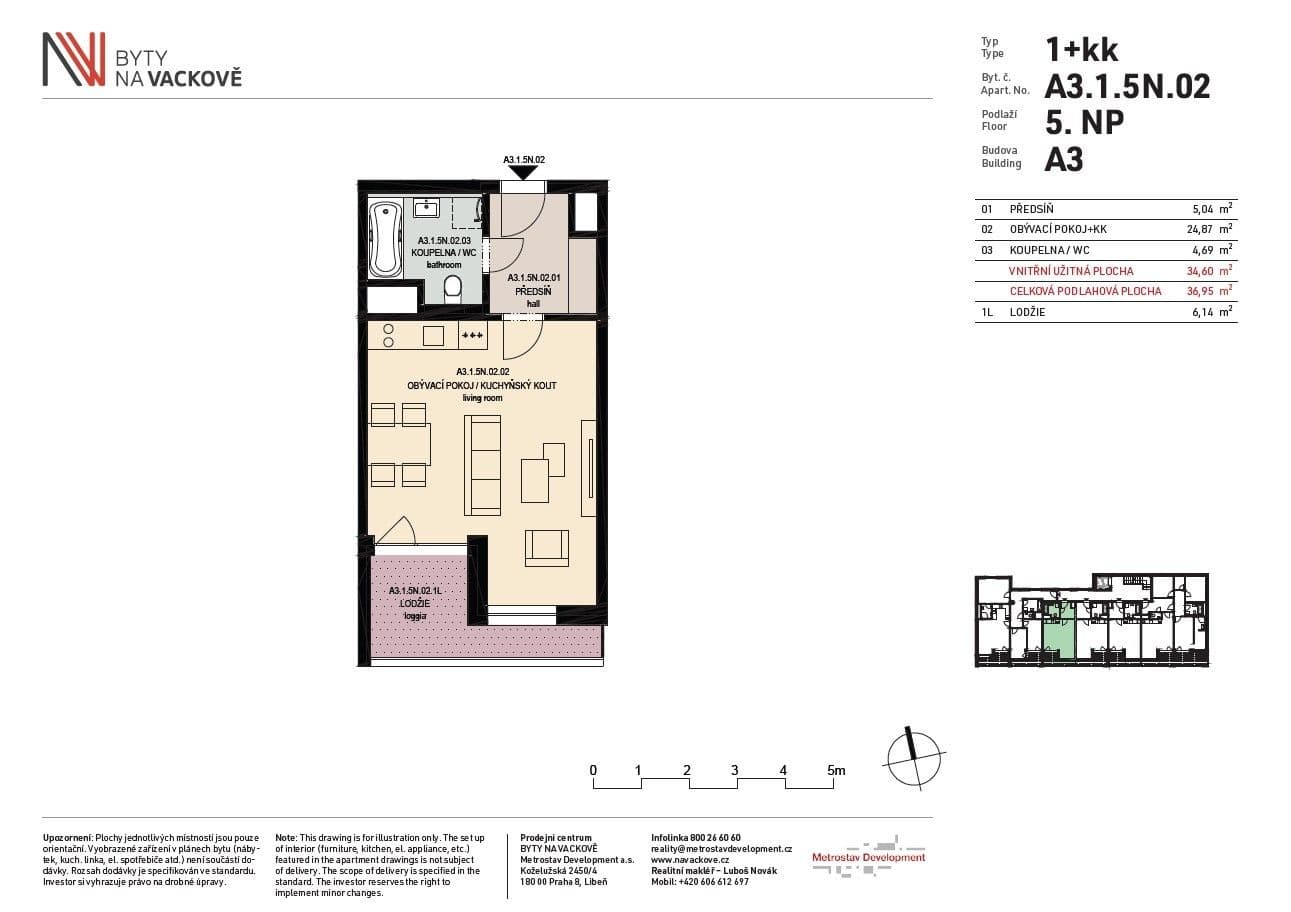 Pronájem bytu 1+kk 41 m², Olgy Havlové, Praha, Praha Pronájem bytu 1+kk 41 m², Olgy Havlové, Praha, Praha